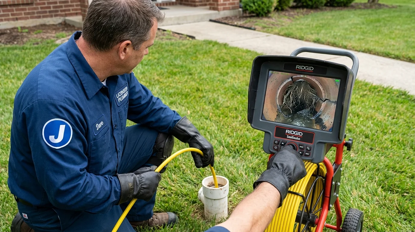 Sewer camera inspection being performed by Johns Plumbing LLC in Yamhill