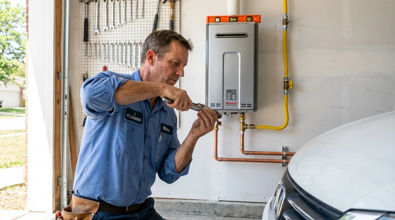 Tankless water heater installation by a Johns Plumbing LLC plumber in Yamhill